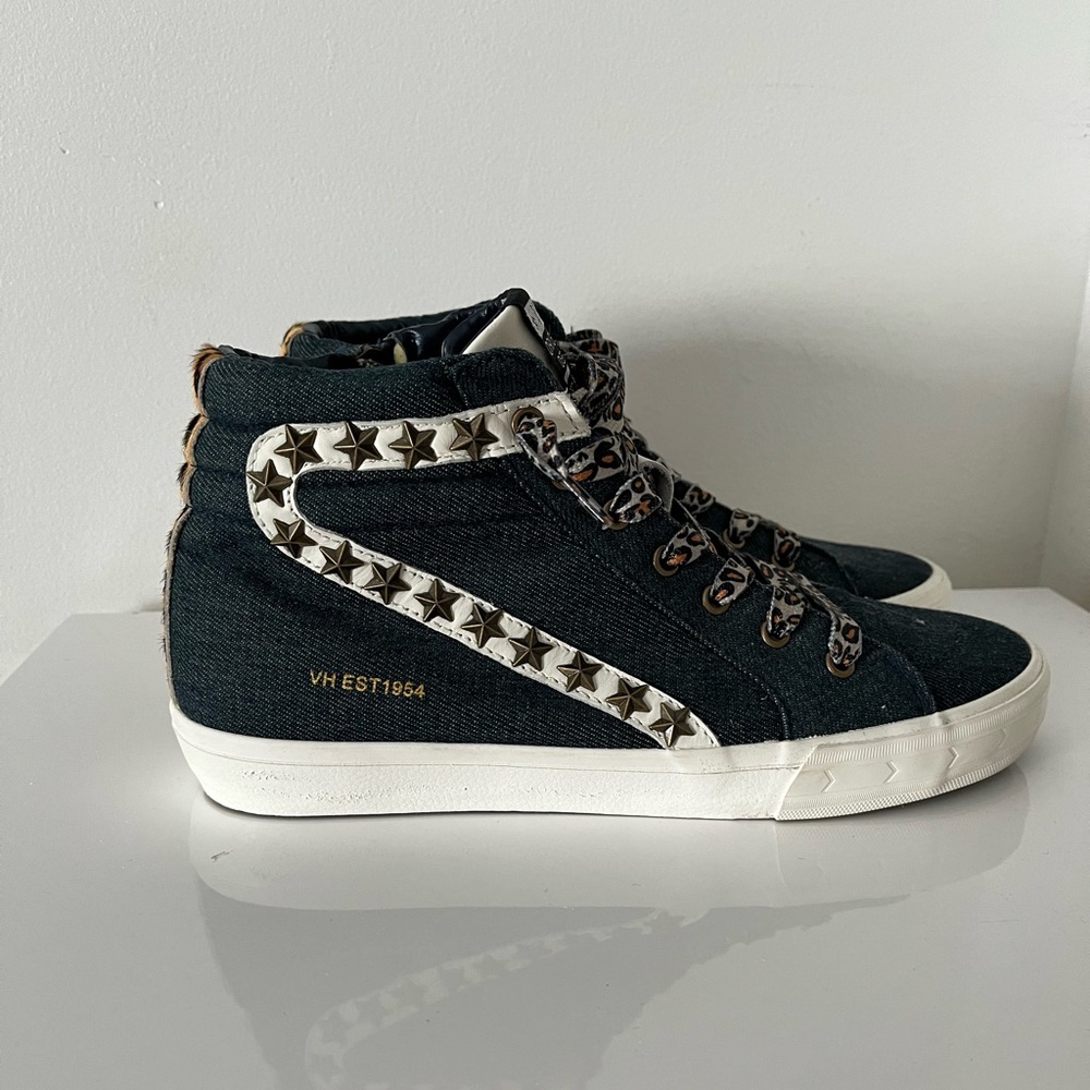 Vintage Havana Navy Cheetah High Top